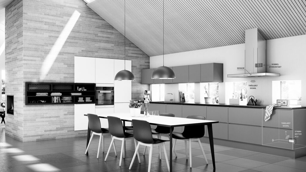 RørosHetta komfyrvakt komponenter for installasjon