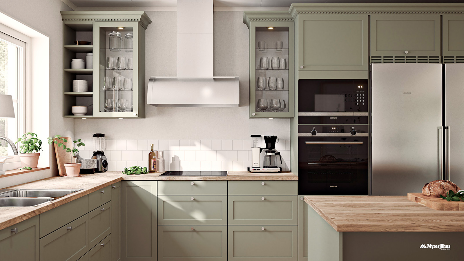 RørosHetta Cetus Sense i Myresjöhus kjøkkenmiljø