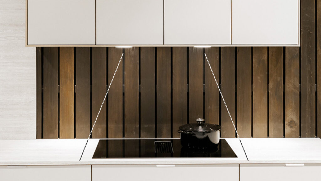 RørosHetta Diskret Sense med merket område for komfyrvakt sensor