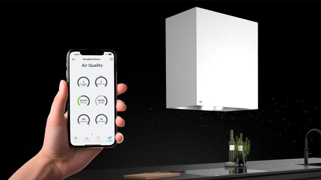 RørosHetta Sense appen måler luftkvalitet og partikler