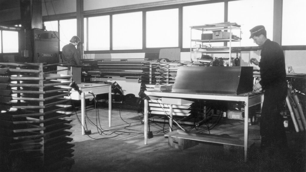 miljøbilde RørosHetta fabrikk ca. 80-tallet