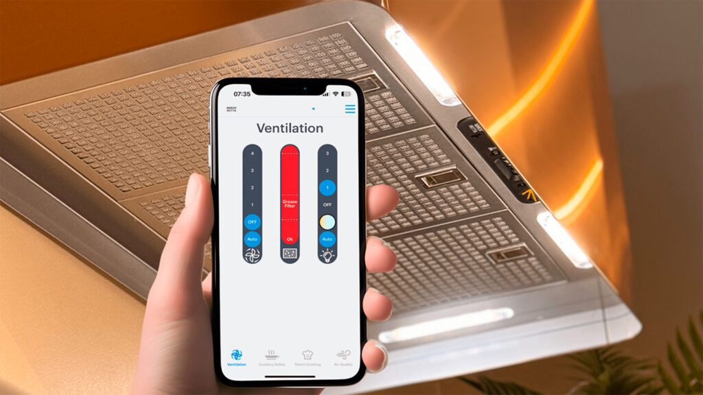 Varsling i Sense-appen for rengjøring av fettfilter