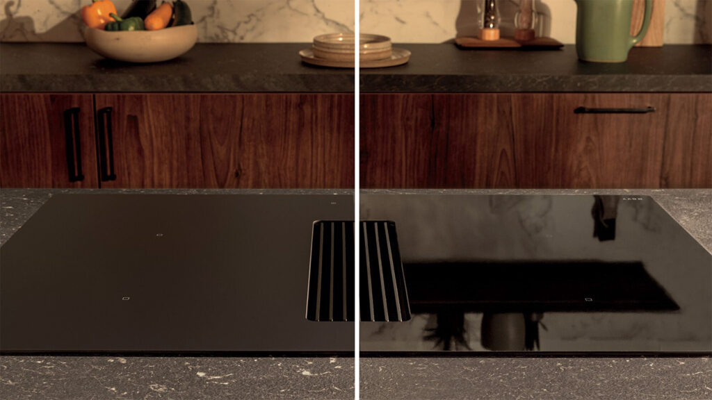 RørosHetta Easy Pro med matt glass versus Easy med blankt glass benkeventilator